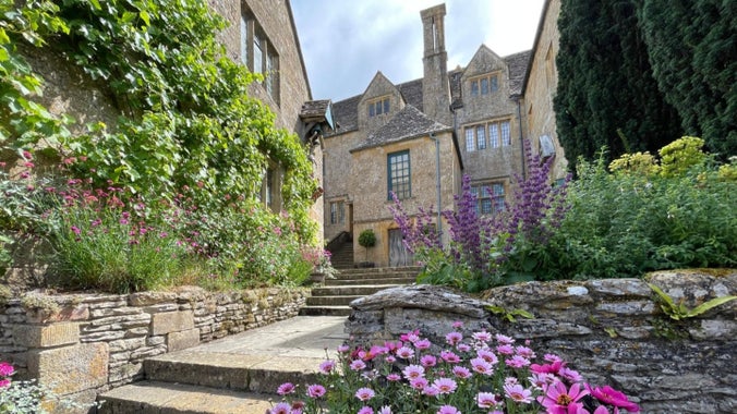 A path leading up towards the Priest's House at Snowshill Manor